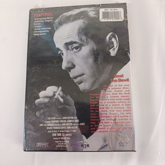 Beat the Devil DVD Humphrey Bogart Gina Lollobrigida John Huston Film New SEALED - Picture 2 of 4
